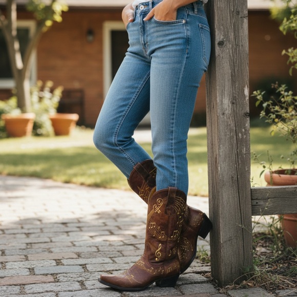 RARE Old Gringo Violina Music Note Cowboy Boots - Picture 5 of 16